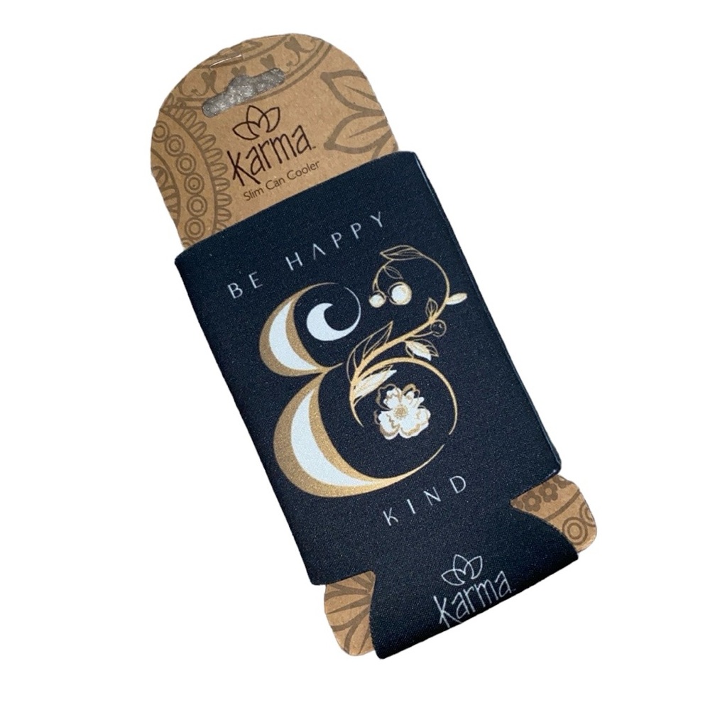 NEW be happy & kind slim can cooler